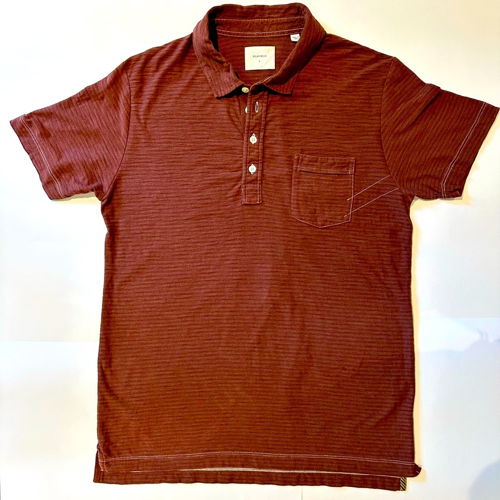 Billy Reid burgundy polo shirt | VGUC